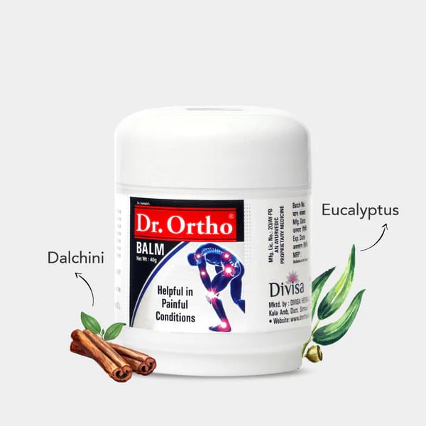 Dr.Ortho Ayurvedic Pain Relief Relieving Balm for Joints Pain, Knee & Back Pain