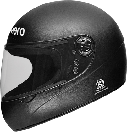 Hero Genuine Helmet Chrome Deluxe Black - Large