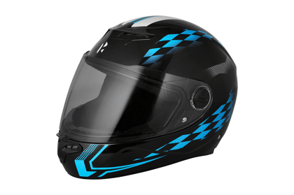 Hero Genuine Helmet Glamour Night Glow Glossy Blue & Black - Medium