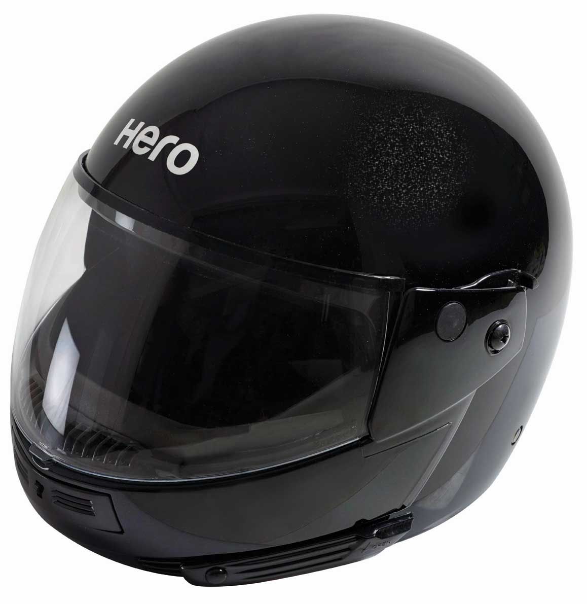 Hero Genuine Helmet Full Face NINJA MATBLACK Black Orange Fluid - Large