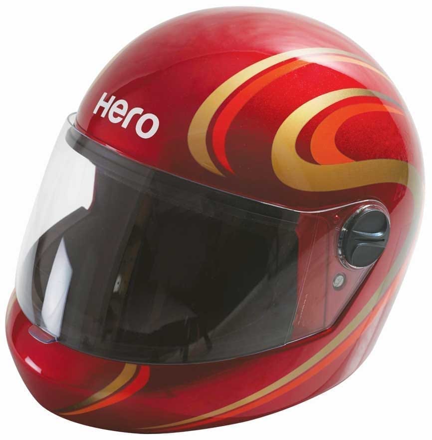 Hero Genuine Helmet Full Face Jade Cherry Flow Red - Large