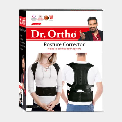 Dr.Ortho Posture Corrector Belt For Back & Shoulder, Back Support Belt For Men & Women, Back Straightener Brace For Spine & Body Posture Correction