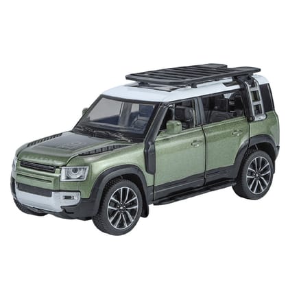 KTRS ENTERPRISE 1:24 Alloy Metal Pull Back Die-cast Car Model Car Pull Back car Super car with Openable Doors with Sound and Light Doors  Light Music Toys for Kids (Land Rver Defender)