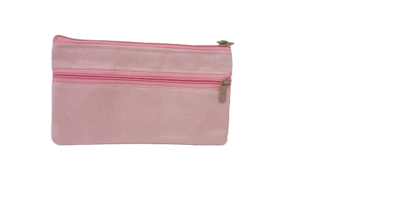 :"Double Zipper Velvet Pencil Case" set of 3