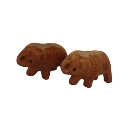  Ceramic Elephant Figurines, Set of 2