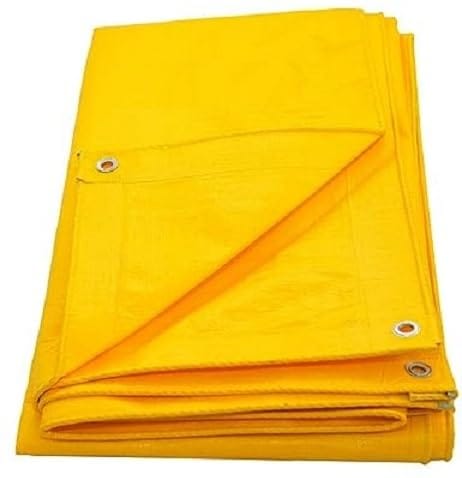 Farmroot Tarpaulin 24FT X 30FT 200 GSM Yellow Tarpaulin Tirpal Tadpatri Tharpai Thadika, Extra Strong, Reinforced Eyelets, UV Resistant, 100% Waterproof