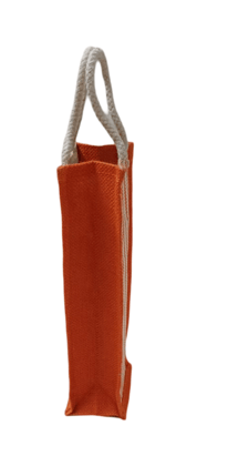  **Jute Wine Bottle Bag with Cotton Rope Handle**