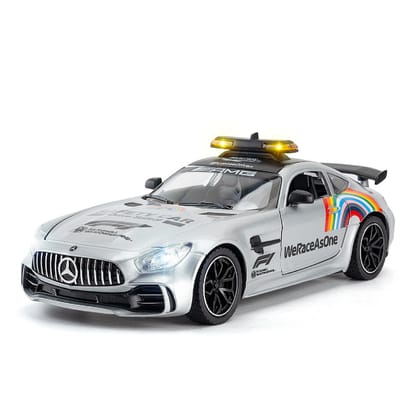 KTRS ENTERPRISE 1:24 Alloy Metal Pull Back Die-cast Car Model Car Pull Back car Super car with Openable Doors with Sound and Light Doors & Light Music Boys Kids (Bn GT-Race)