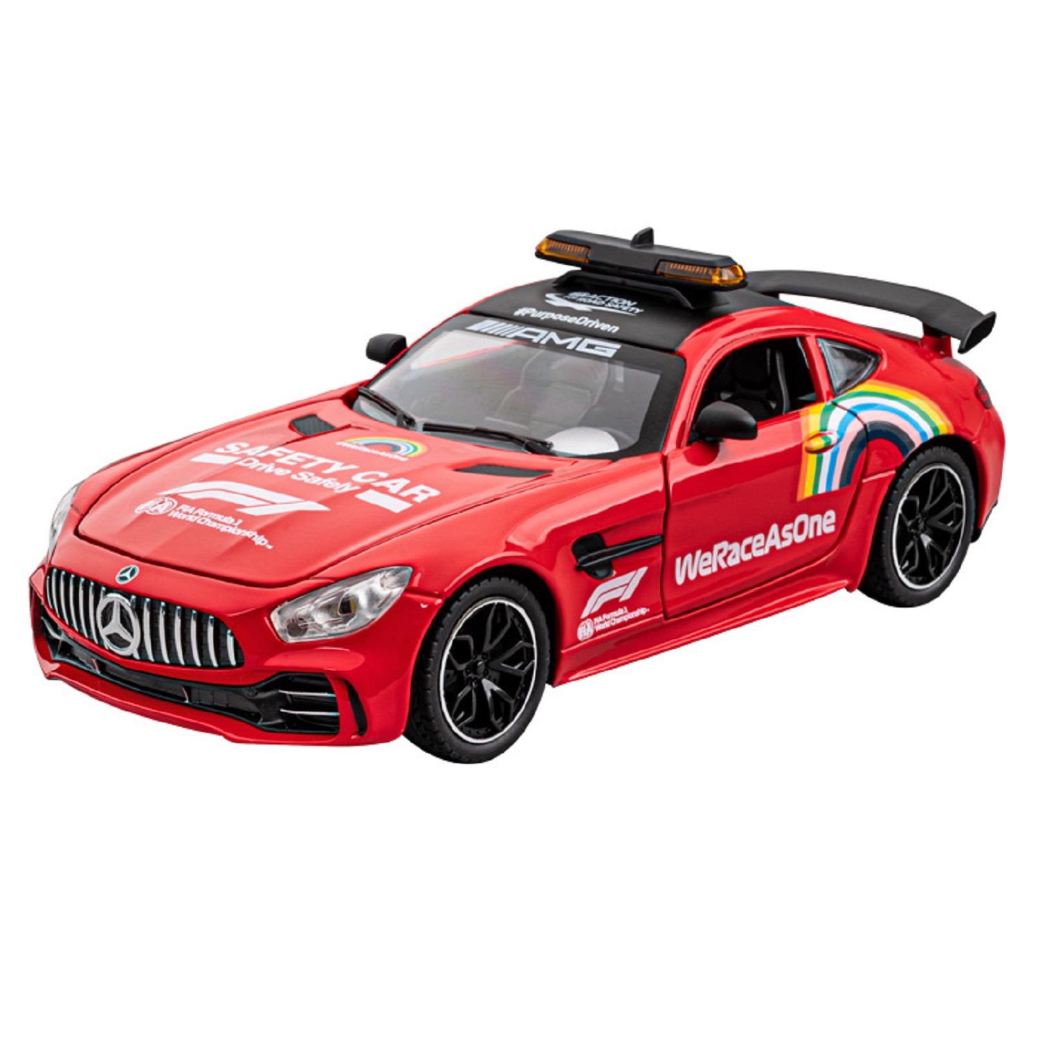 KTRS ENTERPRISE 1:24 Alloy Metal Pull Back Die-cast Car Model Car Pull Back car Super car with Openable Doors with Sound and Light Doors & Light Music Boys Kids (Bn GT-Race)