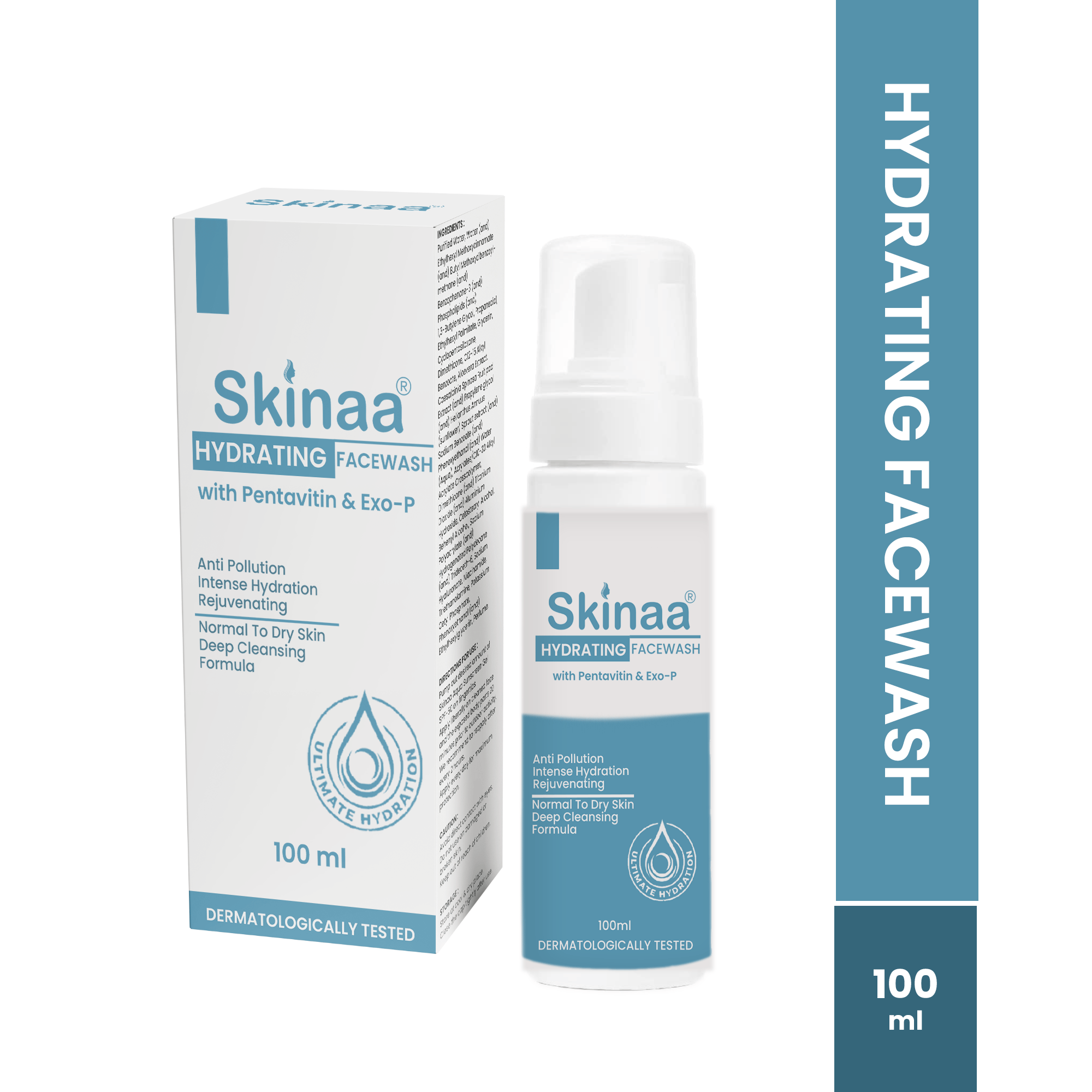 Skinaa Hydrating Face Wash | Deep Moisture Infusion with Pentavitin and Exo-P | Nourishing Face wash