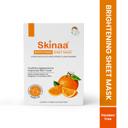 Skinaa Brightening Mask | Illuminate with Citrus Reticulata Peel Extract & Niacinamide