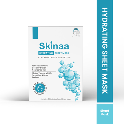 Skinaa Hydrating Mask | Replenish & Nourish with Hyaluronic Acid and Milk Protein | Skin Rejuvenation