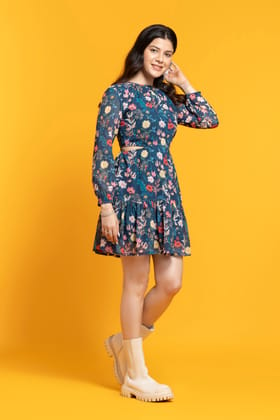 Floral Cutout Dress