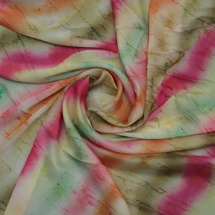  Abstract Colorful Print Lightweight Chiffon Fabric By The Yard