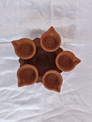  Handmade Clay Diya Oil Lamp for Diwali Decoration