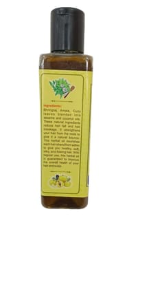 Amla, Curry Leaves, Bhringraj, Coconut Oil, Sesame Oil Hair Growth Oil