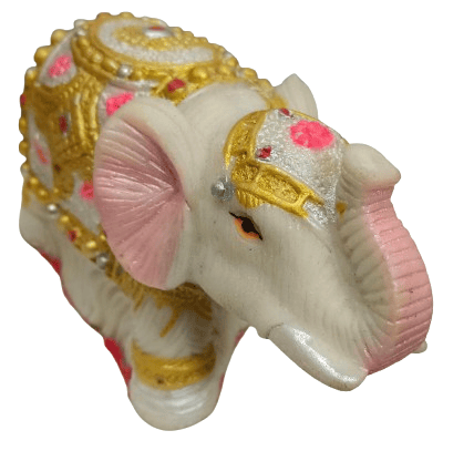 Hand Painted Elephant Figurine Decorative Elephant Statue-Pack Of 2 Pieces |