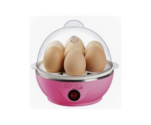 Abhas® Egg Boiler | 7 Eggs Capacity | 3 Boiling Modes | Electric Egg Cooker | Overheat Protection | Egg Poacher | Multi-colour | 350W Power | Measuring Cup Included | 6 Months Warranty