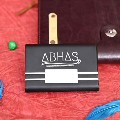 ABHAS® Debit/Credit Card Holder | RFID Protection by Leather | 6 Cards Capacity | Saves from Accidental Swipes | Leather RFID Protection Jacket | Compact Size | for Men & Women (Modern 1, Black)