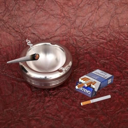 Abhas® Stainless Steel Matt Finish Ashtray