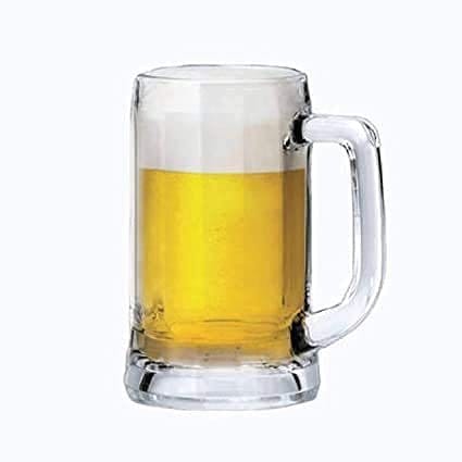 Ocean Munich Beer Mug - Set of 6 (355ml, Clear & Transparent