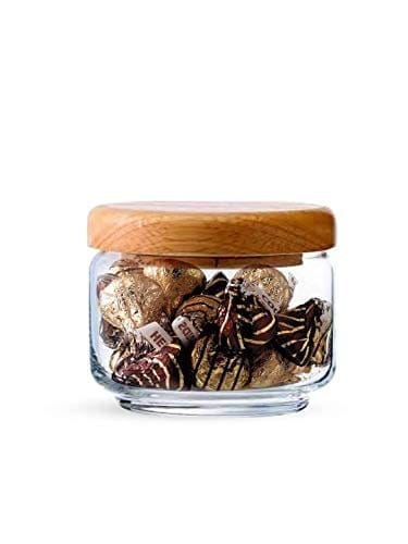 Ocean Pop Jar With Wooden Lid, 325ml, Set of 6