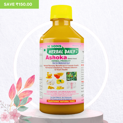 Herbal Daily Ashoka | Pure Herbs | Multivitamin | Vitamin C, Nutrients For Overall Health, Radiance, Strong Bones & Immunity Women Wellness