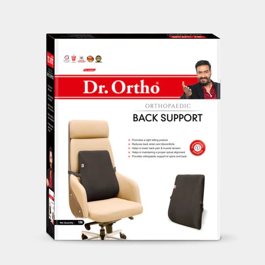 Dr.Ortho Backrest Full Size For Chair & Car Sofa Chair Back Support - PU Foam