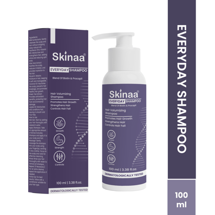 SKINAA Everyday Gentle Skin Care Anti-Scalp Shampoo with Biotin & Procapil | Volumizing | Supports Hair Growth | Hair Fall Control | 100ml (Pack of 1) | Unisex