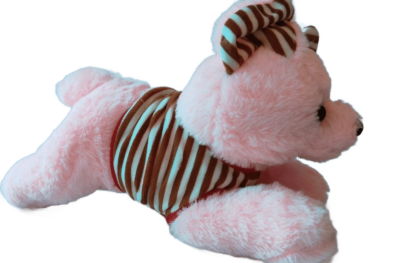  Plush Stuffed Animal Puppy Dog Toy, Pink and Brown