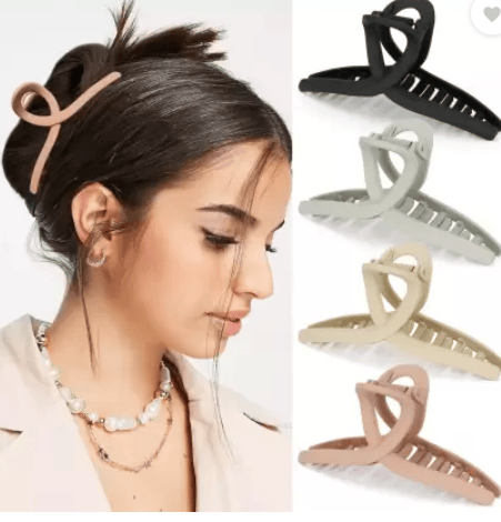 FIABLE COLLECTION 4 pcs T-shape Large Hair Claw Clips for Women and Girls Hair Claw  (Multicolor)