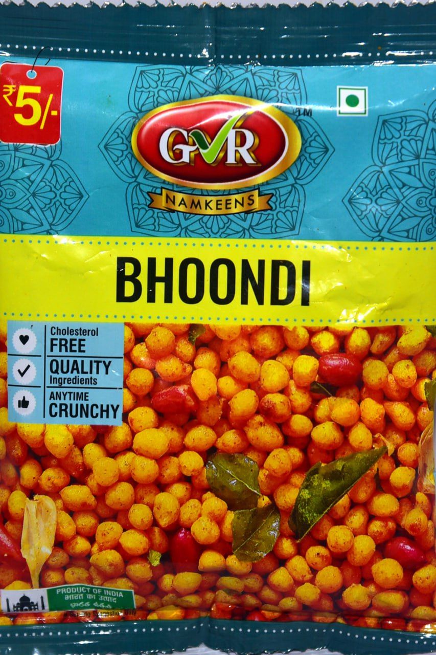 GVR Namkeens - Bhoondi (12 PACKETS)