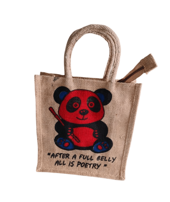  Cute cartoon panda printed lunch bag