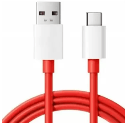 Pandaco USB Type C Cable 6.5 A 1.02 m 65W-10W/6.5A VOOC/WARP/DASH/SUPERVOOC/SUPERDART CHARGER CABLE  (Compatible with oppo,realme,narzo,oneplus,vivo,iqoo,samsung,motorola,mi,redmi,poco, Red, One Cable)