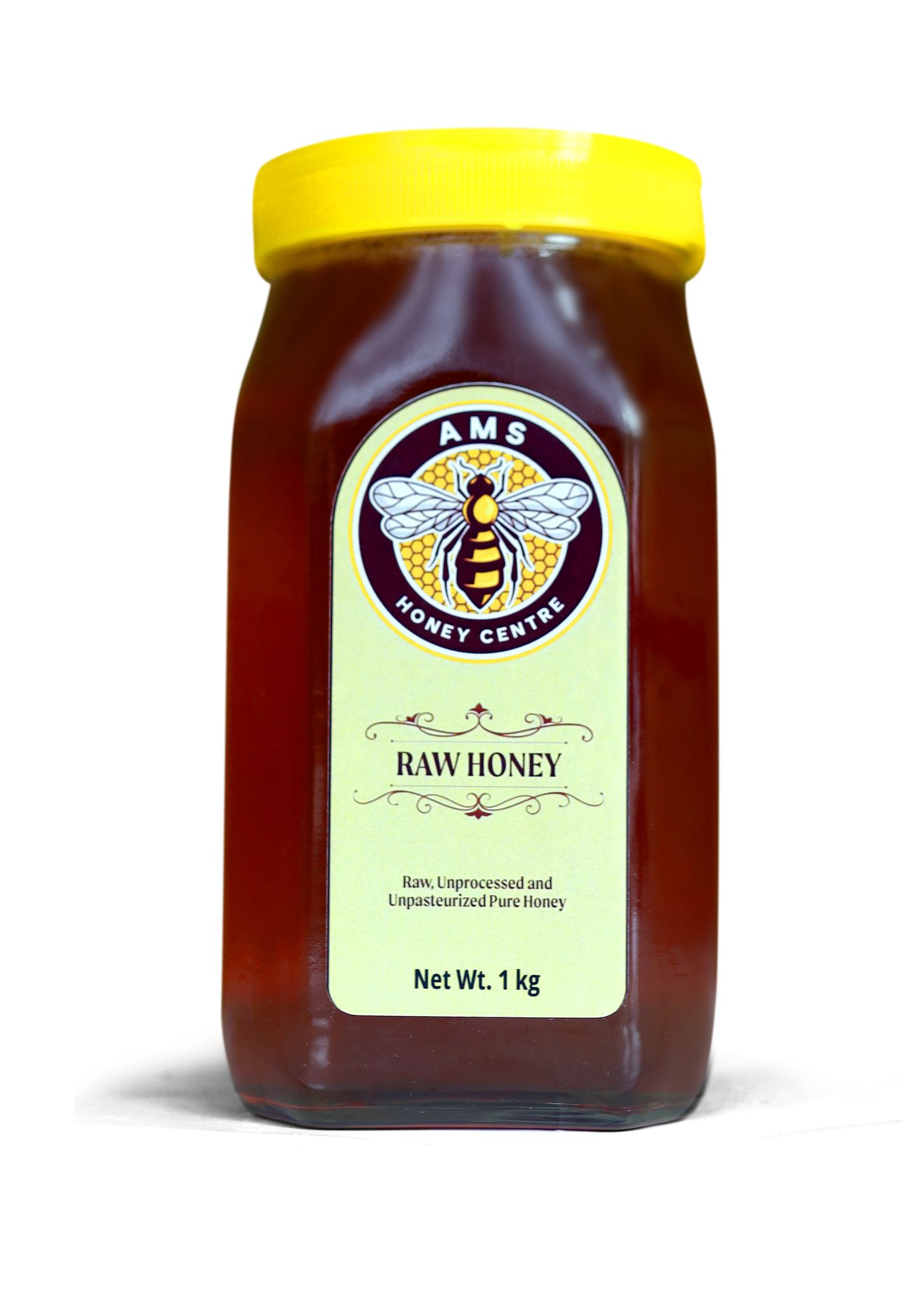 Raw Honey, Pure Honey, Unprocessed Honey(Glass jar)-1kg