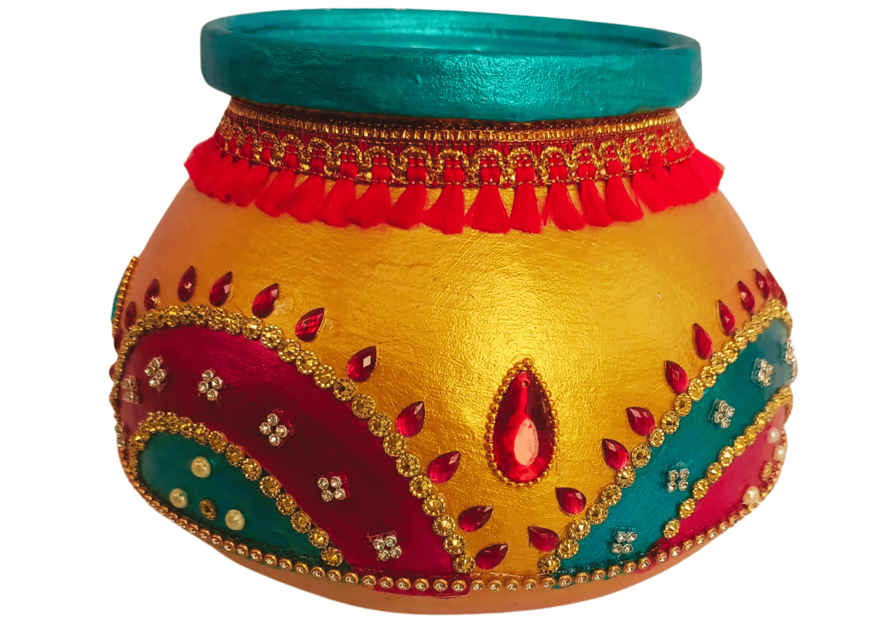 Designer Wedding Kalash |  Lota for Wedding | Haldi Kumkum Pot | Pooja Thali Decoration (Single Piece)