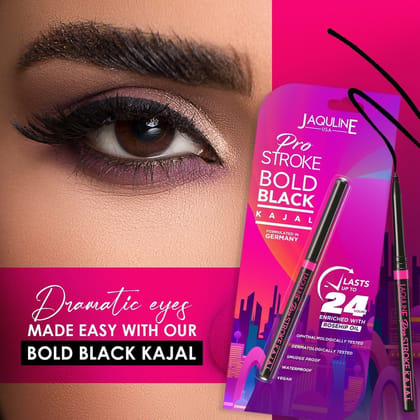 Pro Stroke Bold Black Kajal | 24hr Stay