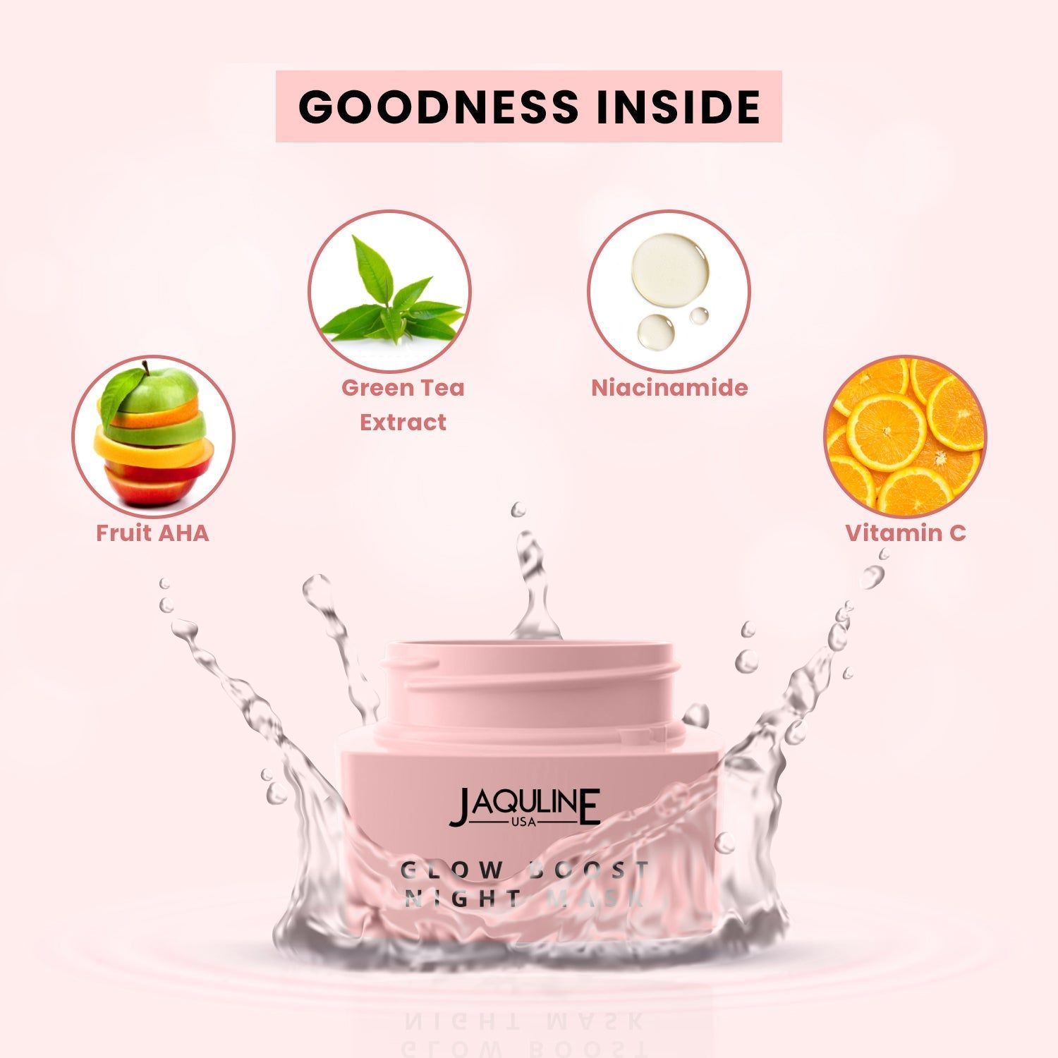 Jaquline USA Glow Boost Night Mask 50g