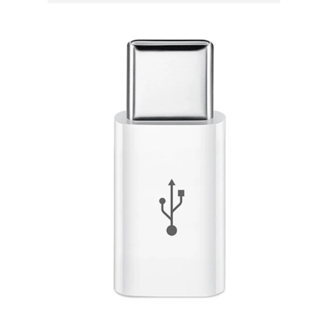 Champion USB Type C Adapter, Micro USB to USB C Adapter, Data Syncing and Charging Adapter (White)