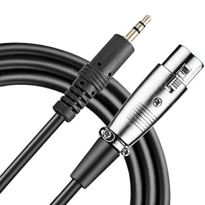 Low Noise Microphone Cable 3.5mm Male to XLR Female (2.5 Meter, Black)