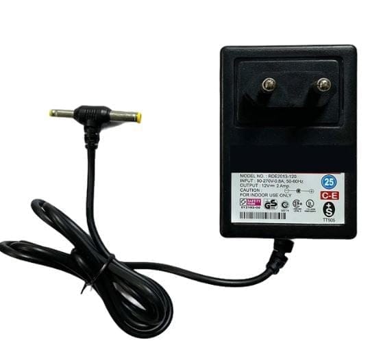 Power Adapter 12V 2A DC Supply For Set Top Box, CCTV System, Router, LED Light Strip, Other Electronics & IT Gadgets (Black)