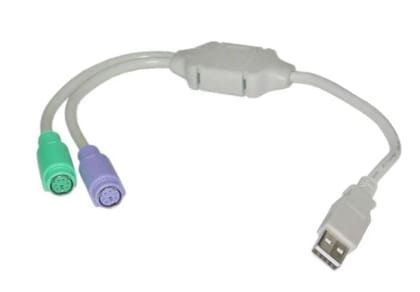 PS2 Active Adapter USB Type A Male to PS 2 Female Multicolor (Grey)