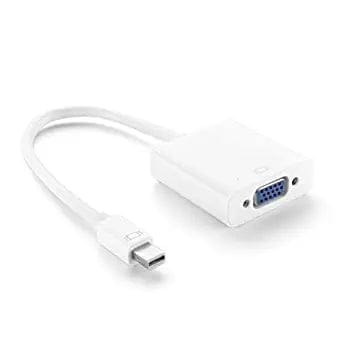 Mini DisplayPort to VGA, Mini DP Display Port to VGA Adapter (White)