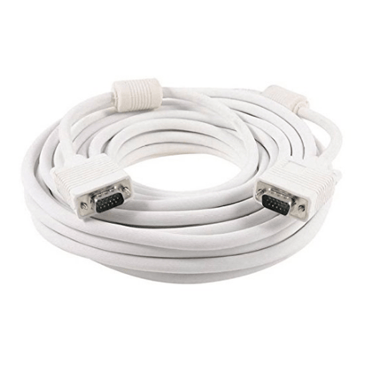 VGA Cable Male To Male 3+4 White 15 Mtr