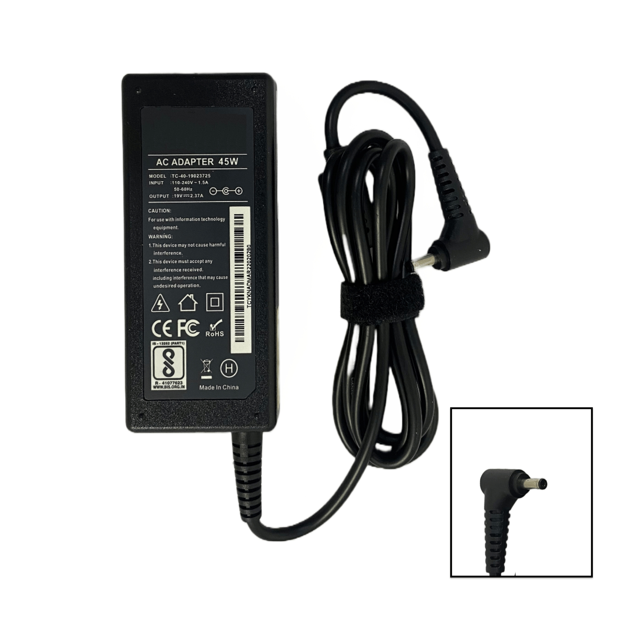 Laptop Adapter 45W 19V/2.37A For Asus Pin Size (4.0*1.35mm) – Compatible