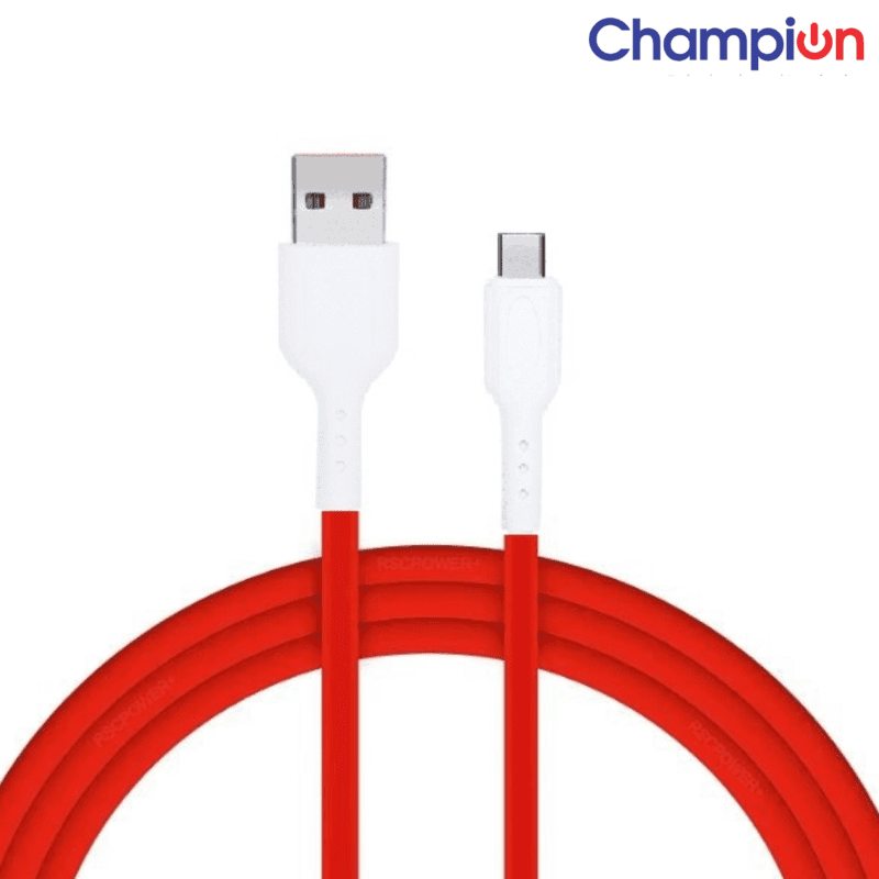 Champion USB to Micro 3Amp Data Sync & Charging Cable TPE for all Android & Micro USB Devices (Red)