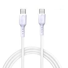 Champion Type-C to C 3Amp Data Sync & Charging Cable PVC 1M Compatible with All Type C Devices (White)