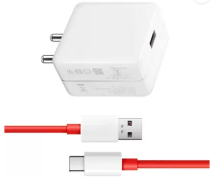 Pandaco 67 W Quick Charge 6 A Wall Charger for Mobile with Detachable Cable  (Red, White, Cable Included)