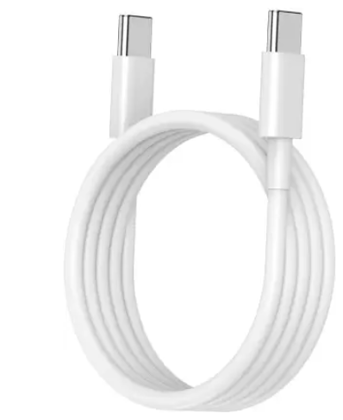 Pandaco USB Type C Cable 2 A 1 m 60 WPD Fast Charging Type C to Type C  (Compatible with iPhone 15 Series, Samsung Galaxy S21 Ultra, S20 & Other Devices, White, One Cable)