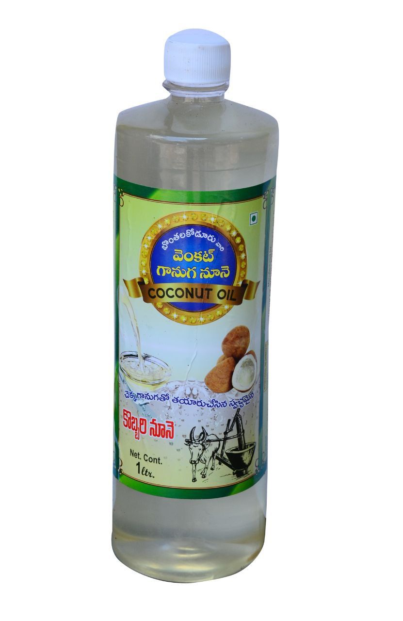 VENKAT BROTHERS-GANUGA OIL-1Ltr Coconut Oil, Wood Pressed, Chemical Free